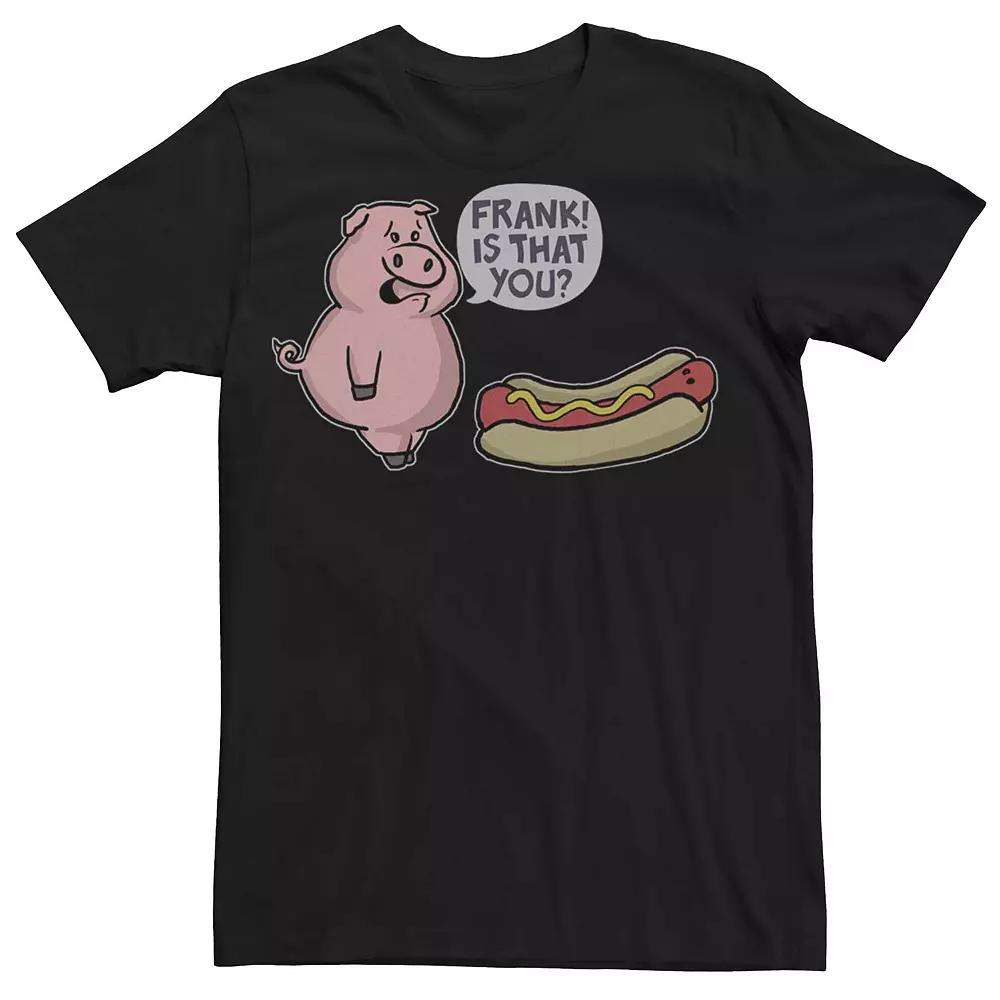 Men's Hot Dog Humor Graphic Tee, Size: Medium, Black Product Image