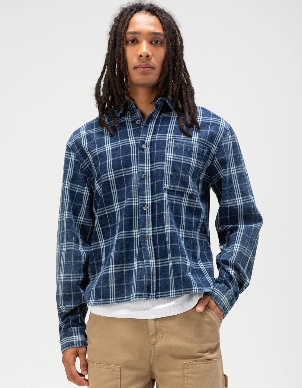RSQ Mens Washed Flannel - NAVY Product Image