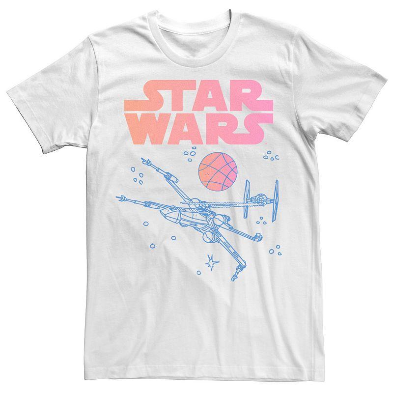 Men's Star Wars X-Wing Ombre Logo Poster Tee,  Product Image