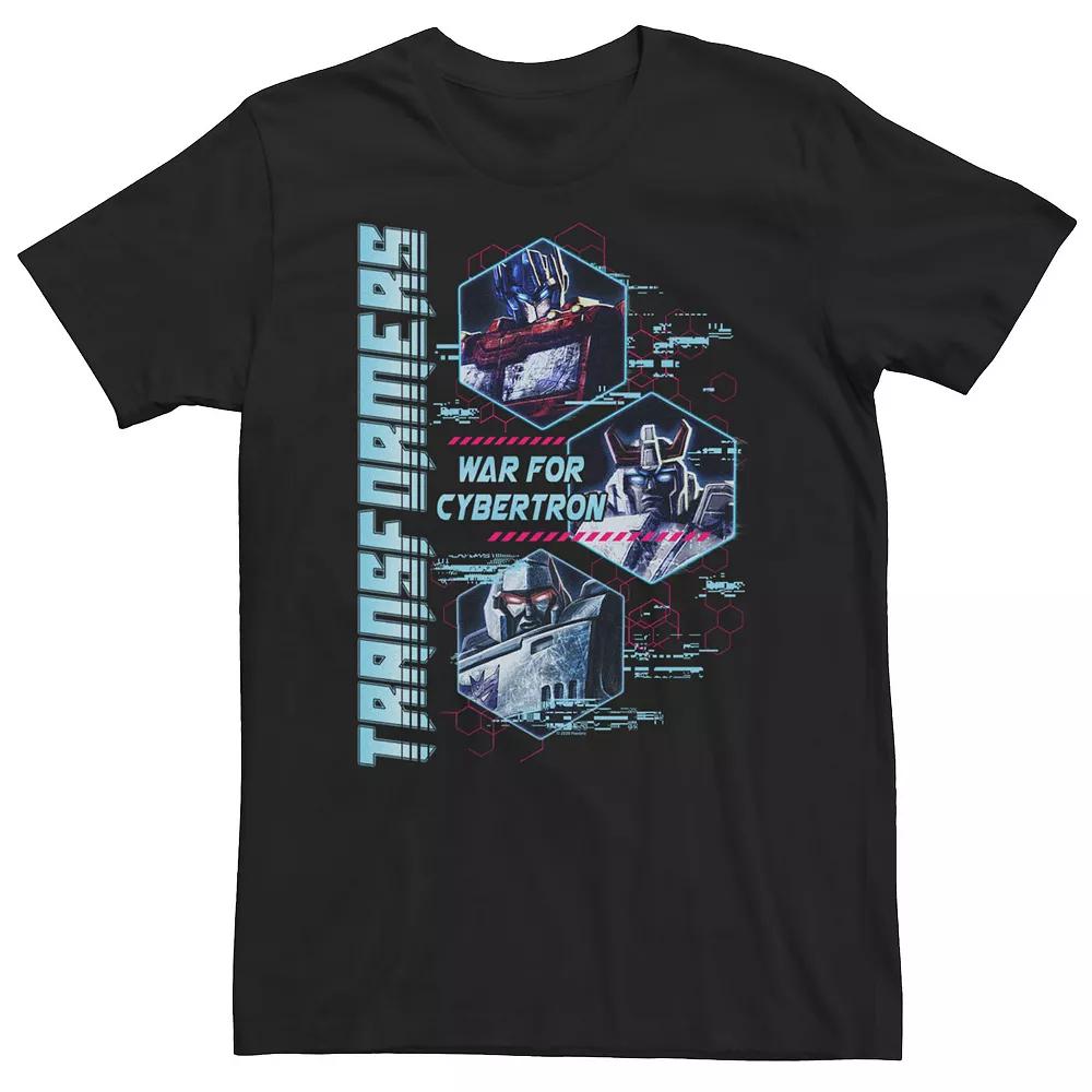 Big & Tall Transformers: War For Cybertron Hexagon Portraits Tee, Men's, Size: 3XL, Black Product Image