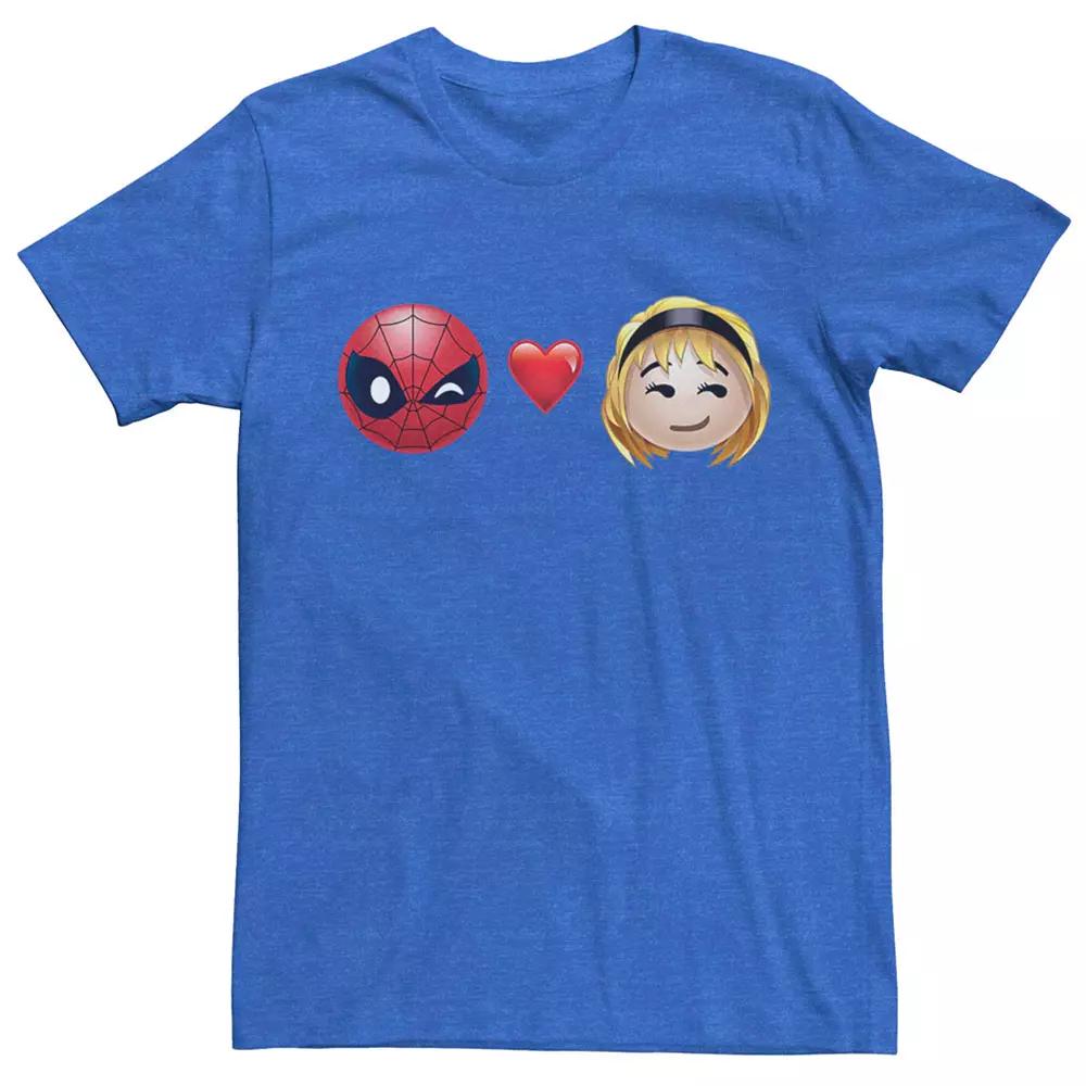 Men's Marvel Spider-Man Heart Gwen Stacy Emoji Tee,  Product Image