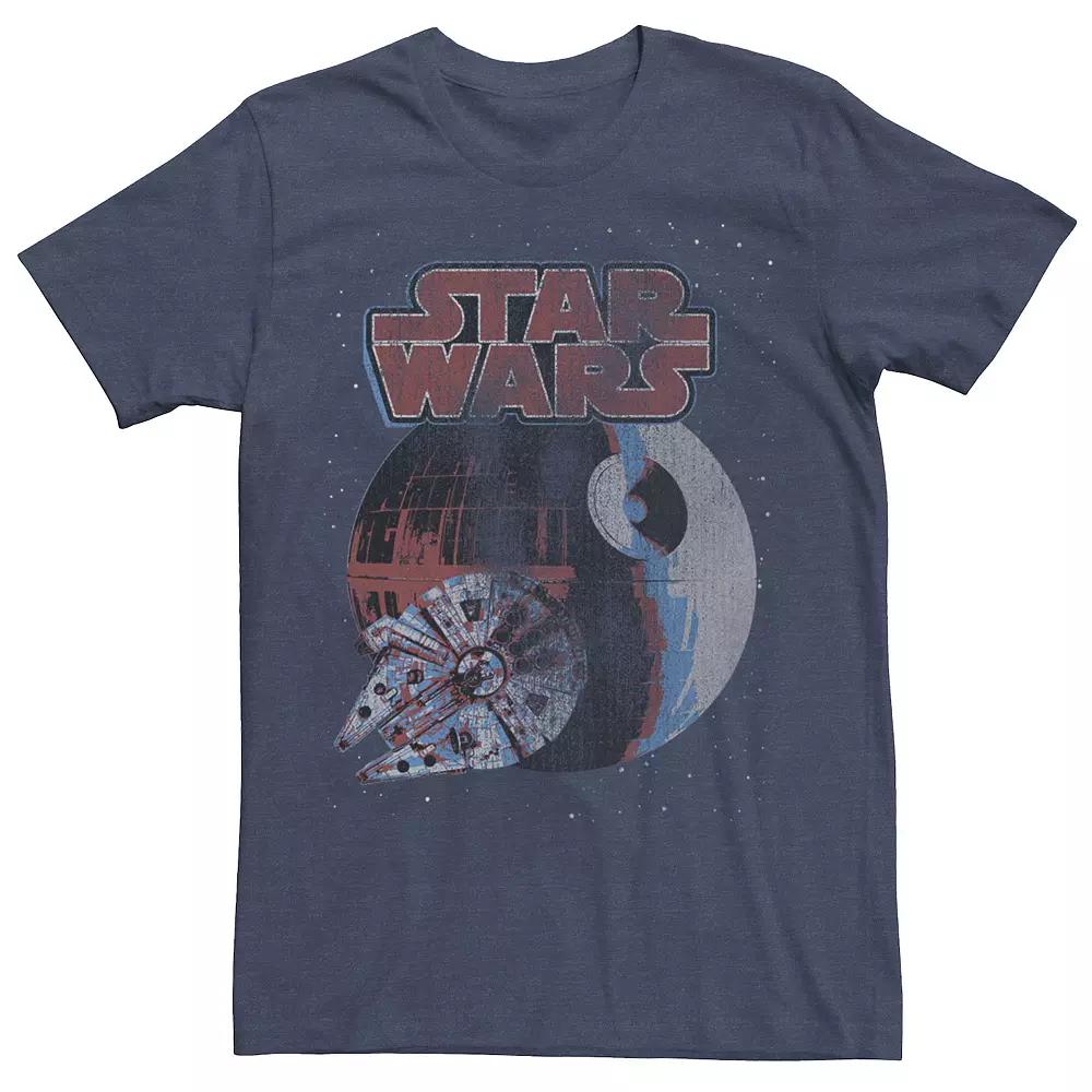 Men's Star Wars Lonely Station Graphic Tee, Size: XL, Navy Grey Product Image