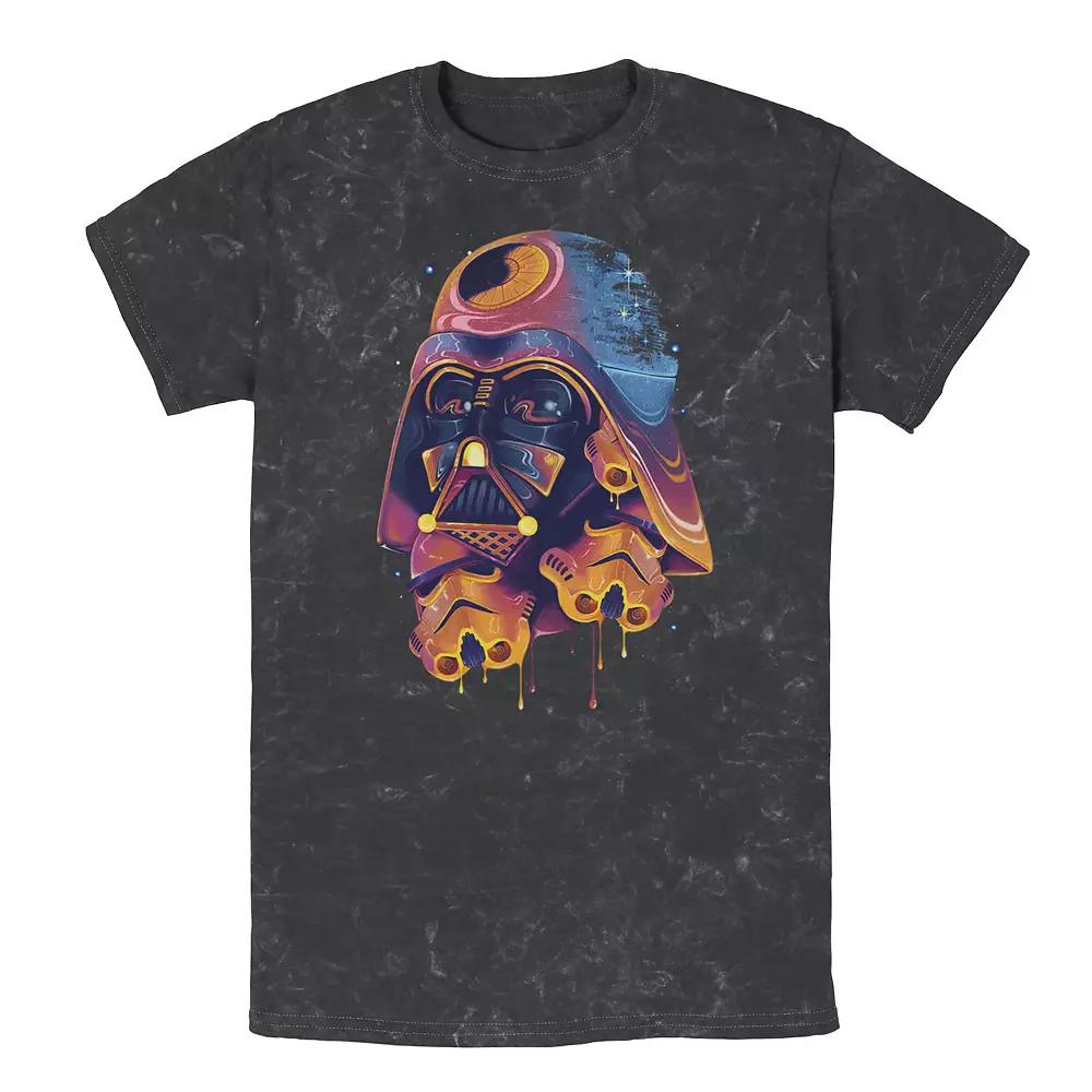 Men's Star Wars Colorful Melted Vader Collage Wash Tee,  Product Image