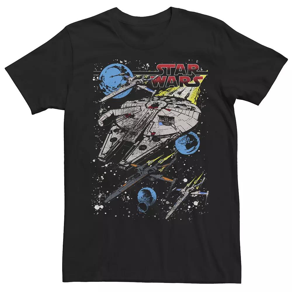 Men's Star Wars The Force Awakens Millennium Falcon Blue Squadron Tee,  Product Image