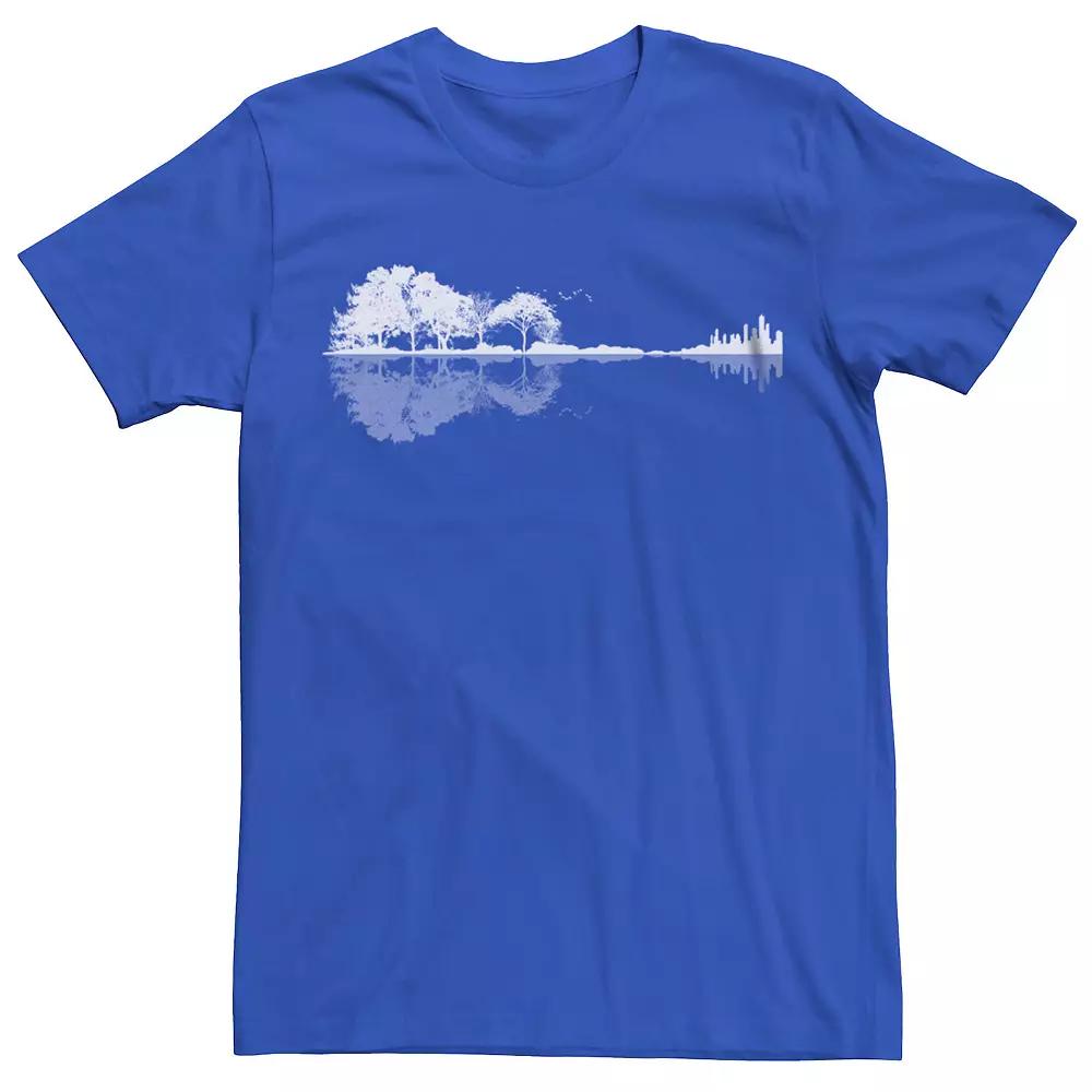 Men's Forest Guitar Reflection Graphic Tee,  Product Image
