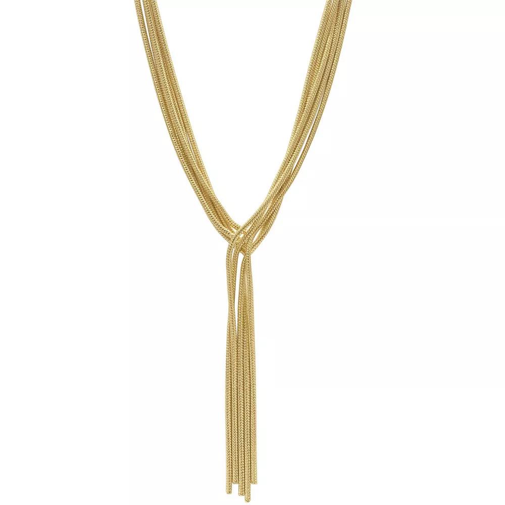 Adornia Gold Tone Wheat Chain Necklace, Women's Product Image