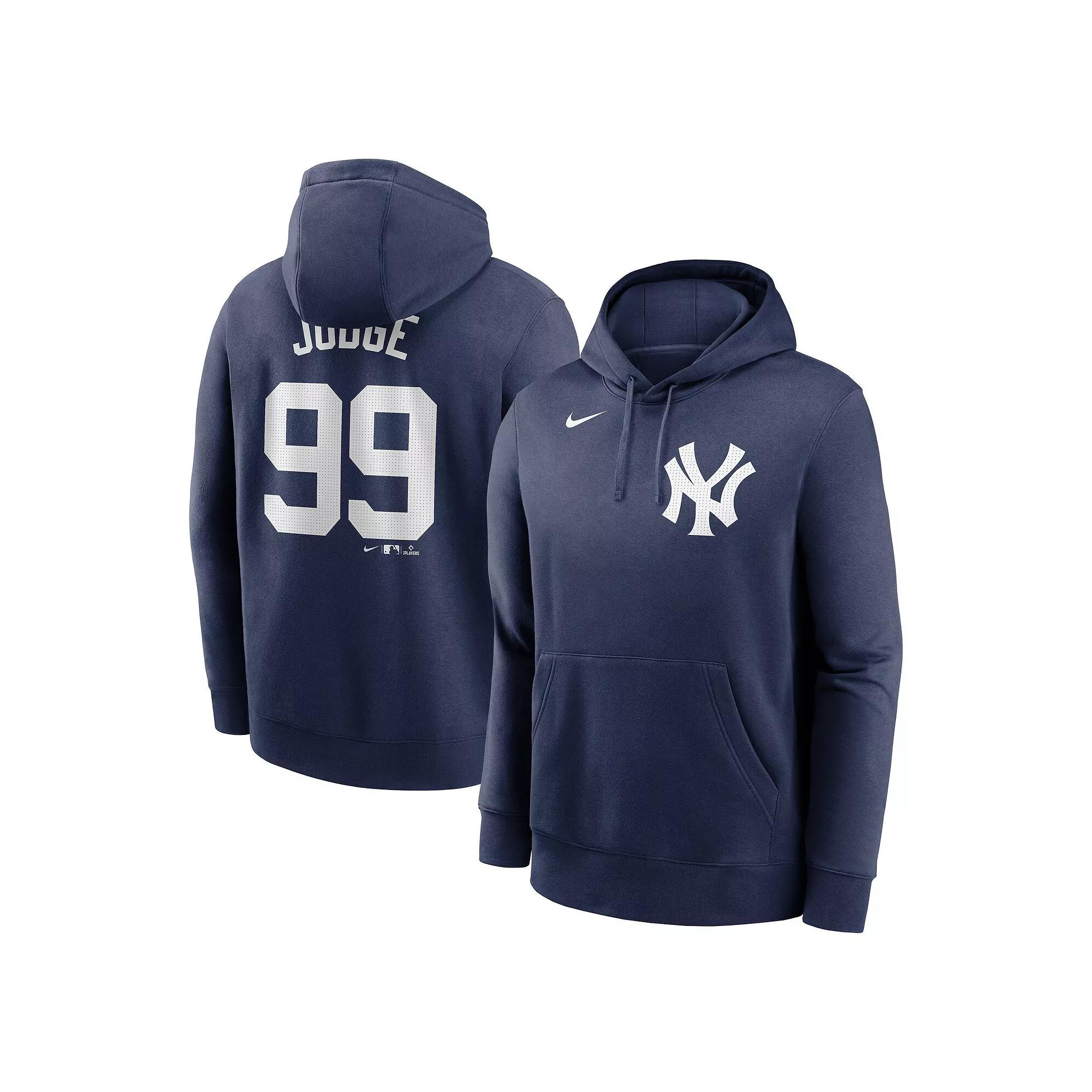 Men's Nike Aaron Judge Navy New York Yankees Player Name & Number Club Pullover Hoodie,  Product Image