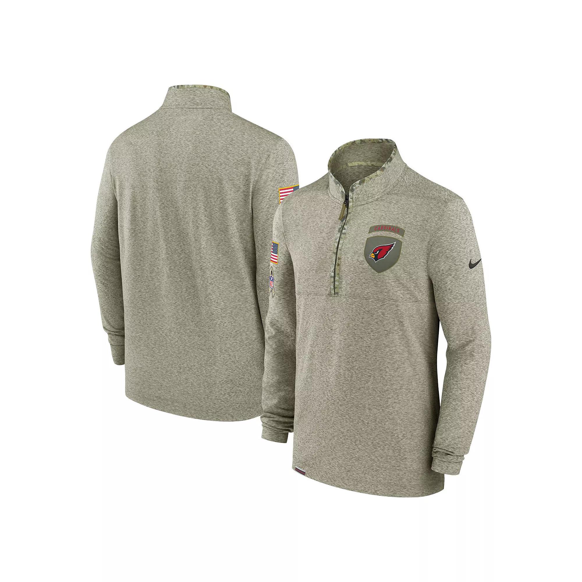 Men's Nike Olive Cleveland Browns Salute to Service Quarter-Zip Top, Size: Medium, Team Product Image