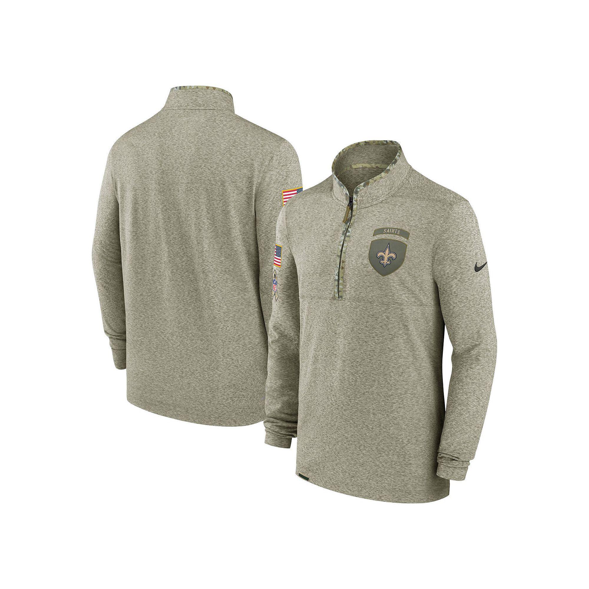 Men's Nike Olive Cleveland Browns Salute to Service Quarter-Zip Top, Size: Medium, Team Product Image
