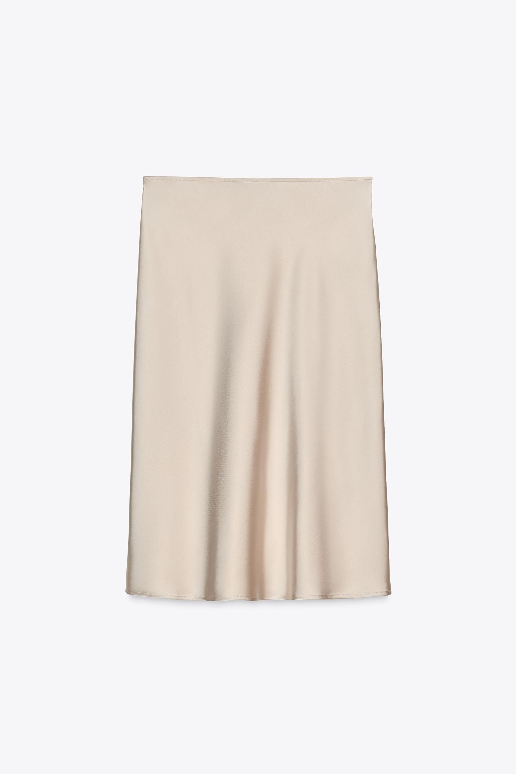 SATIN EFFECT PAREO SKIRT Product Image