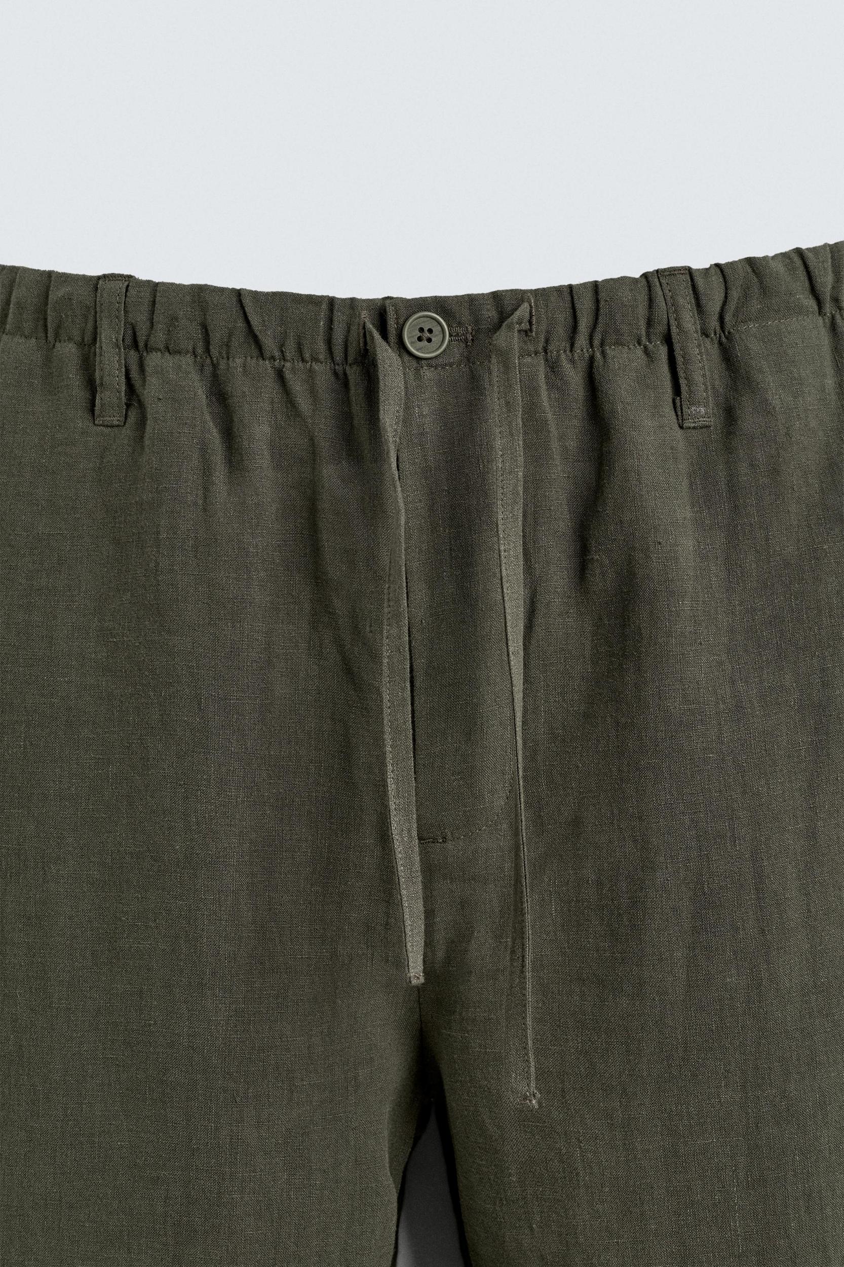 100% LINEN RELAXED FIT PANTS Product Image