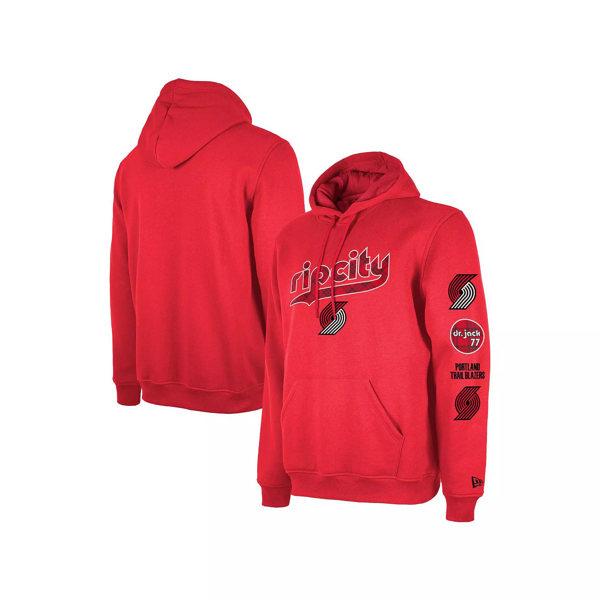 Men's New Era Red Portland Trail Blazers 2023/24 City Edition Big & Tall Pullover Hoodie, Size: 2XB Product Image