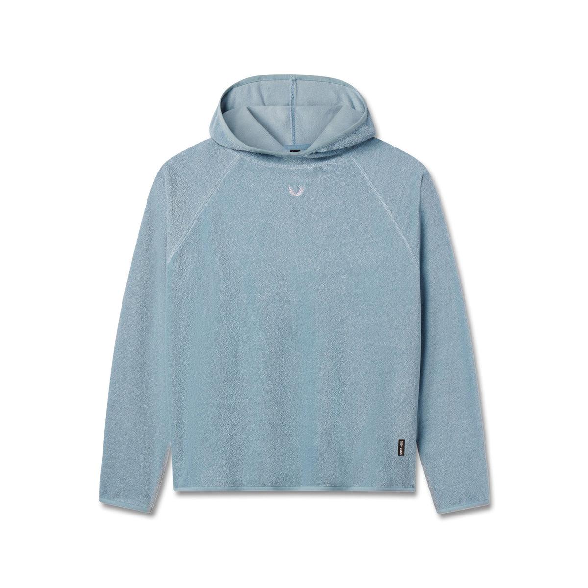 1054. Towel Terry Reversible Hoodie - Light Sky Product Image