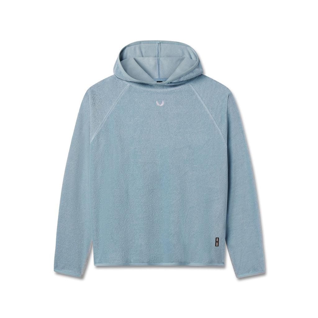 1054. Towel Terry Reversible Hoodie - Light Sky Product Image