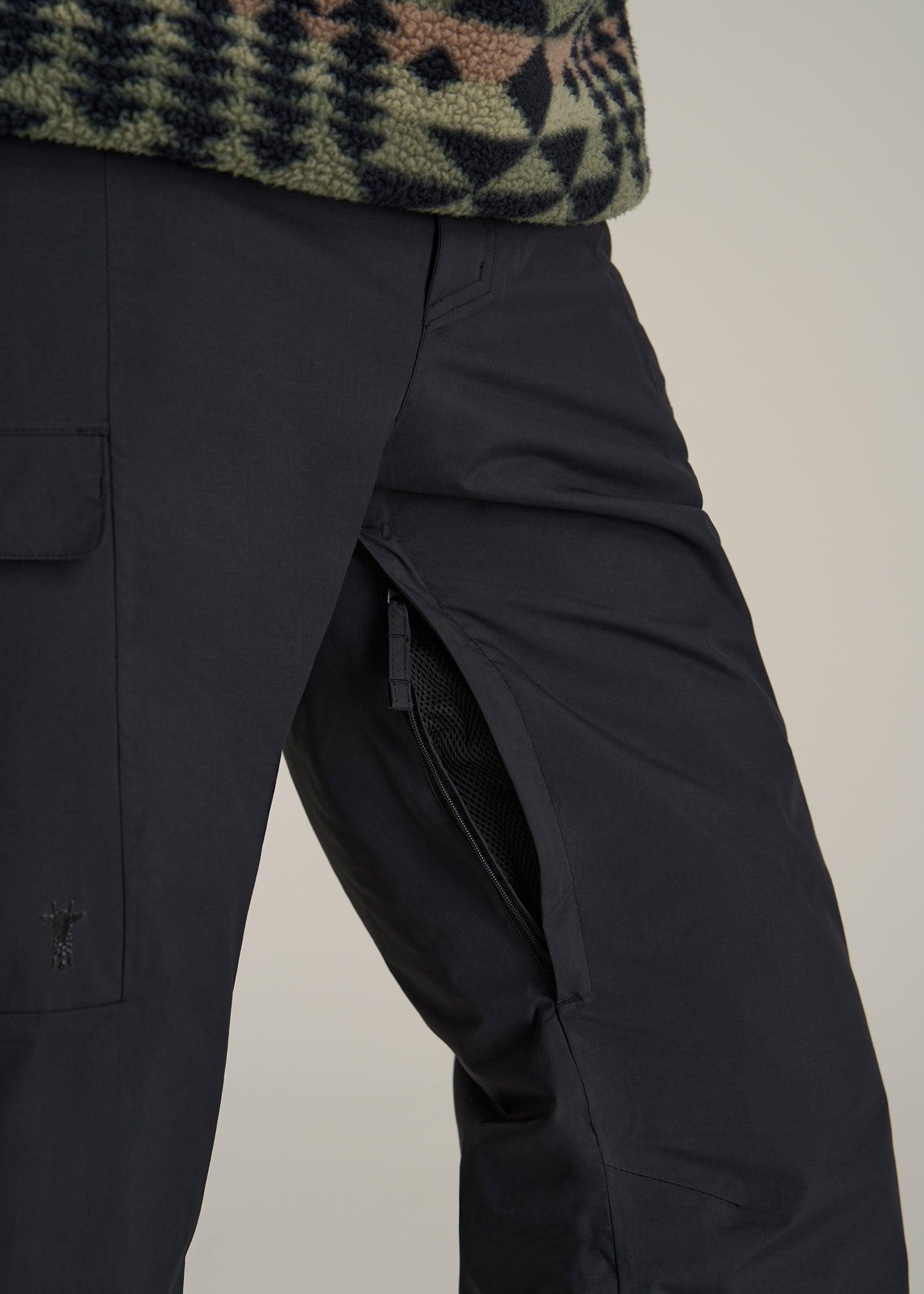 Snow Pants for Tall Men in Black Product Image