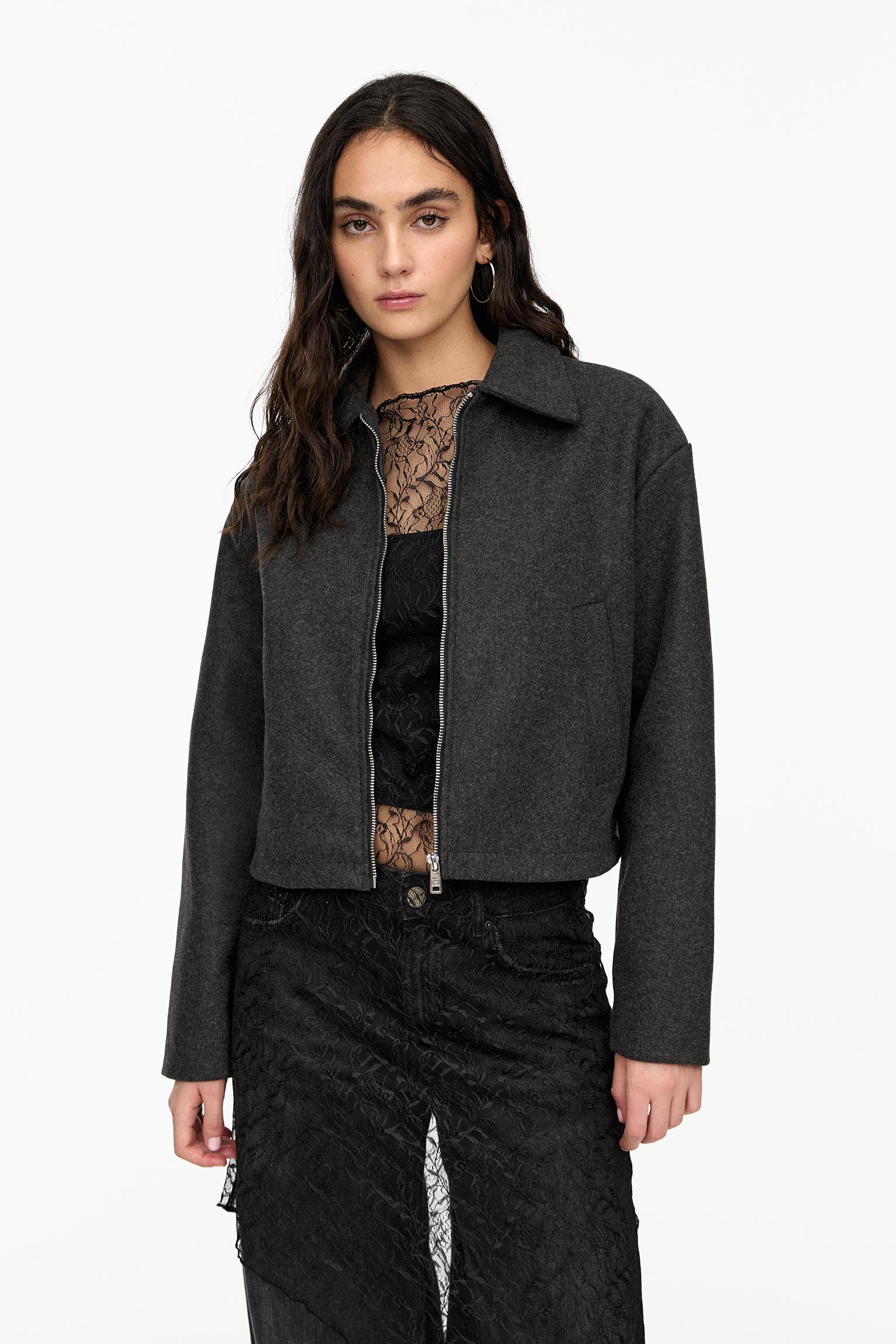 Soft touch cropped jacket Product Image