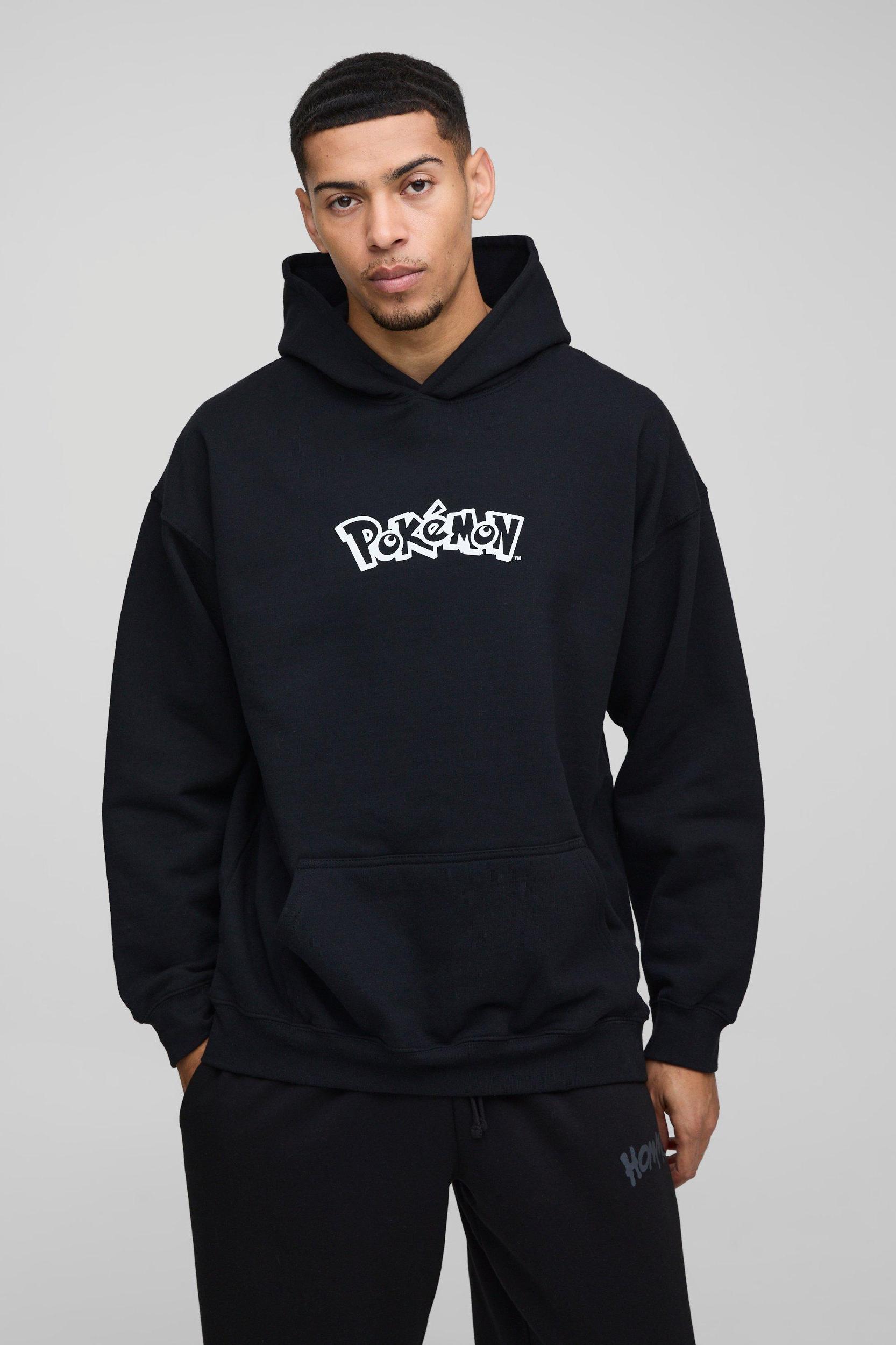 Oversized Charizard Pokemon Graphic License Hoodie | boohooMAN USA Product Image