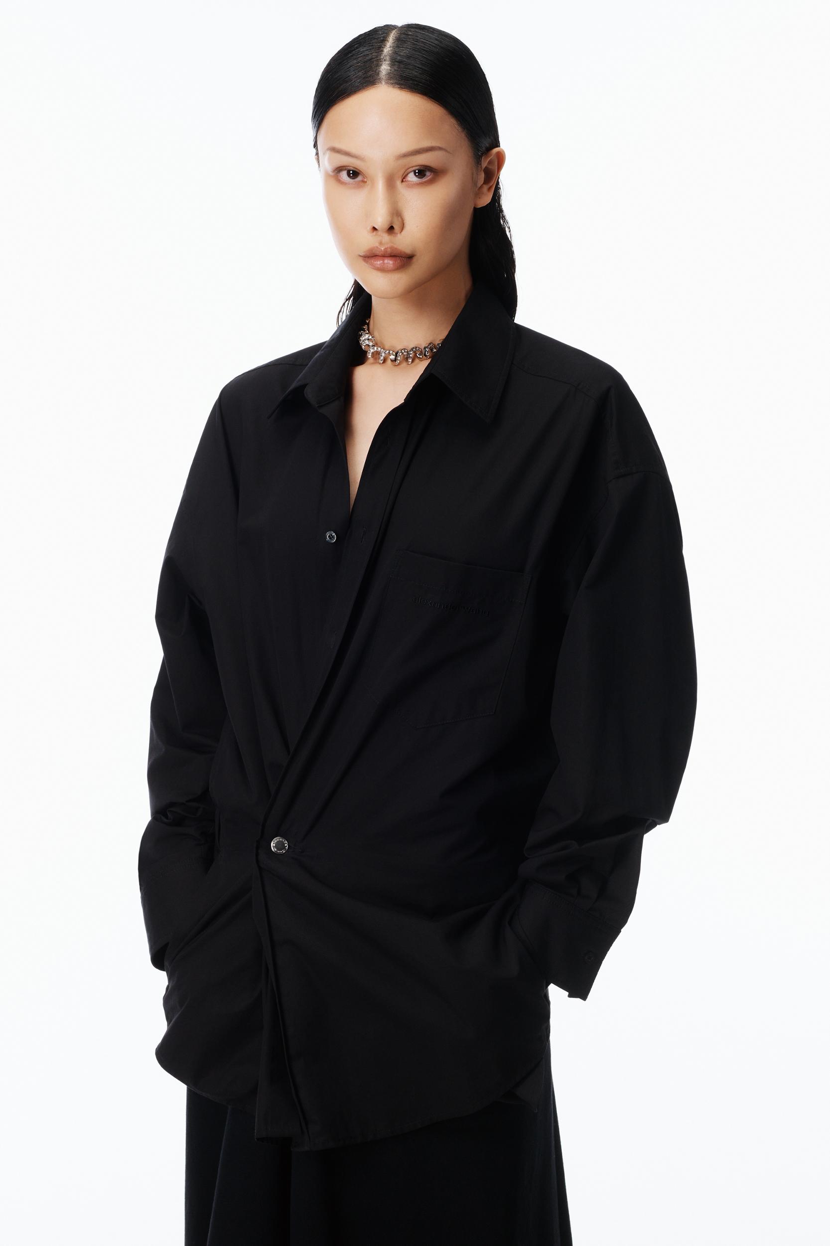 Pre-styled Wrap Mini Dress In Cotton Product Image