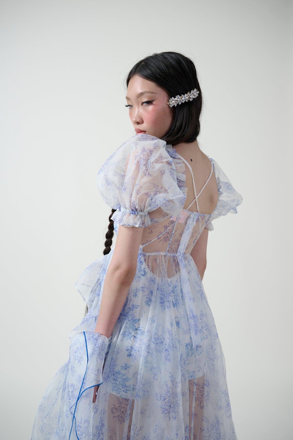 The Bed & Breakfast Sheer Delight Ruffle Gown Product Image