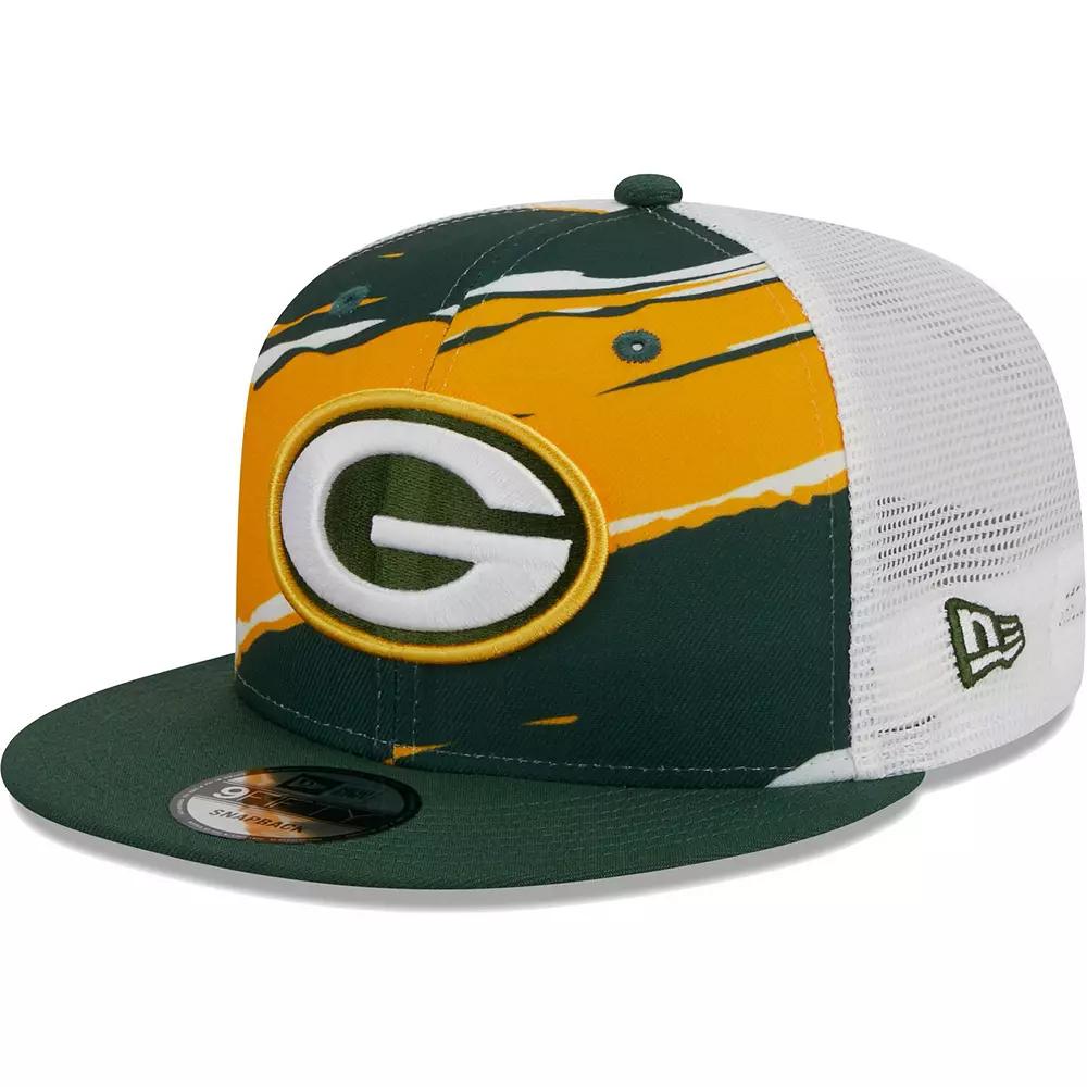 Men's New Era Green Green Bay Packers  Tear Trucker 9FIFTY Snapback Hat Product Image