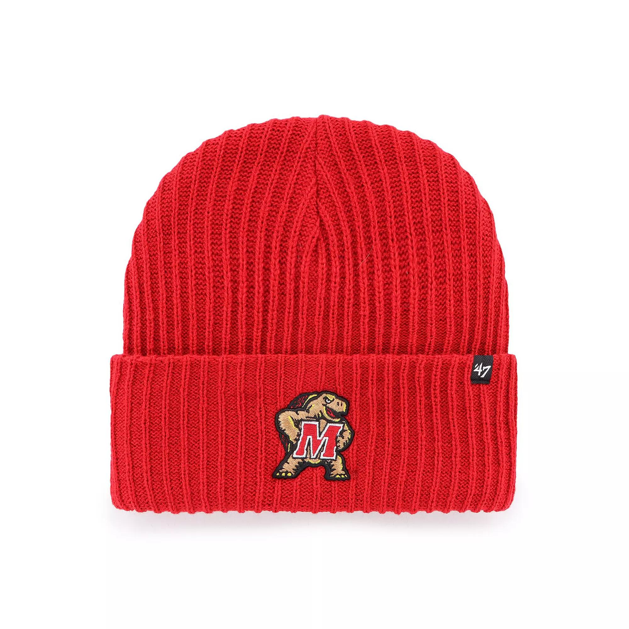 Men's '47 Red Maryland Terrapins Harbor Cuffed Knit Hat Product Image