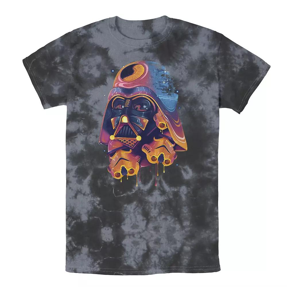 Men's Star Wars Colorful Melted Vader Collage Wash Tee,  Product Image