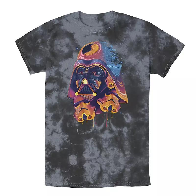 Men's Star Wars Colorful Melted Vader Collage Wash Tee,  Product Image