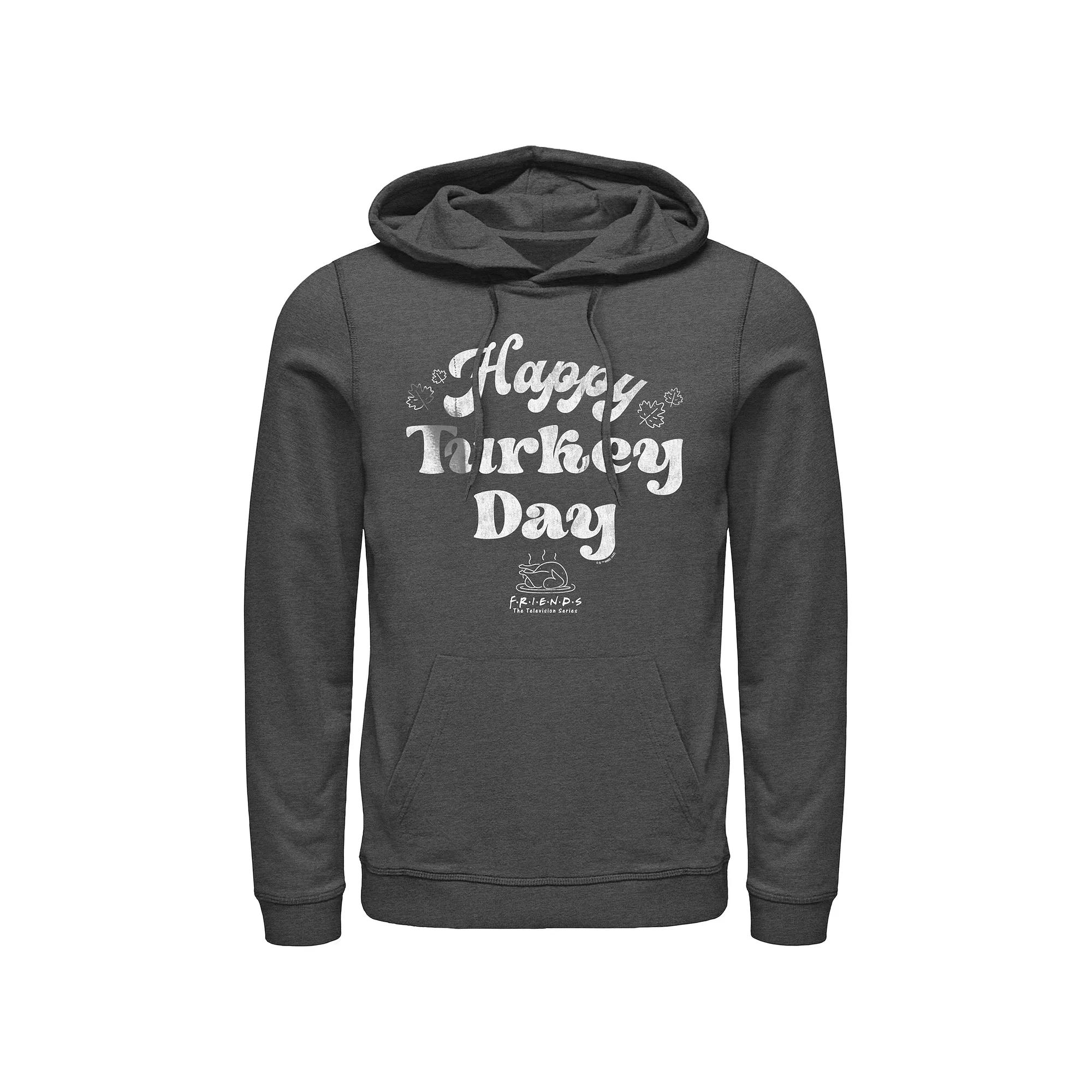 Men's Friends Happy Turkey Day Graphic Hoodie,  Product Image