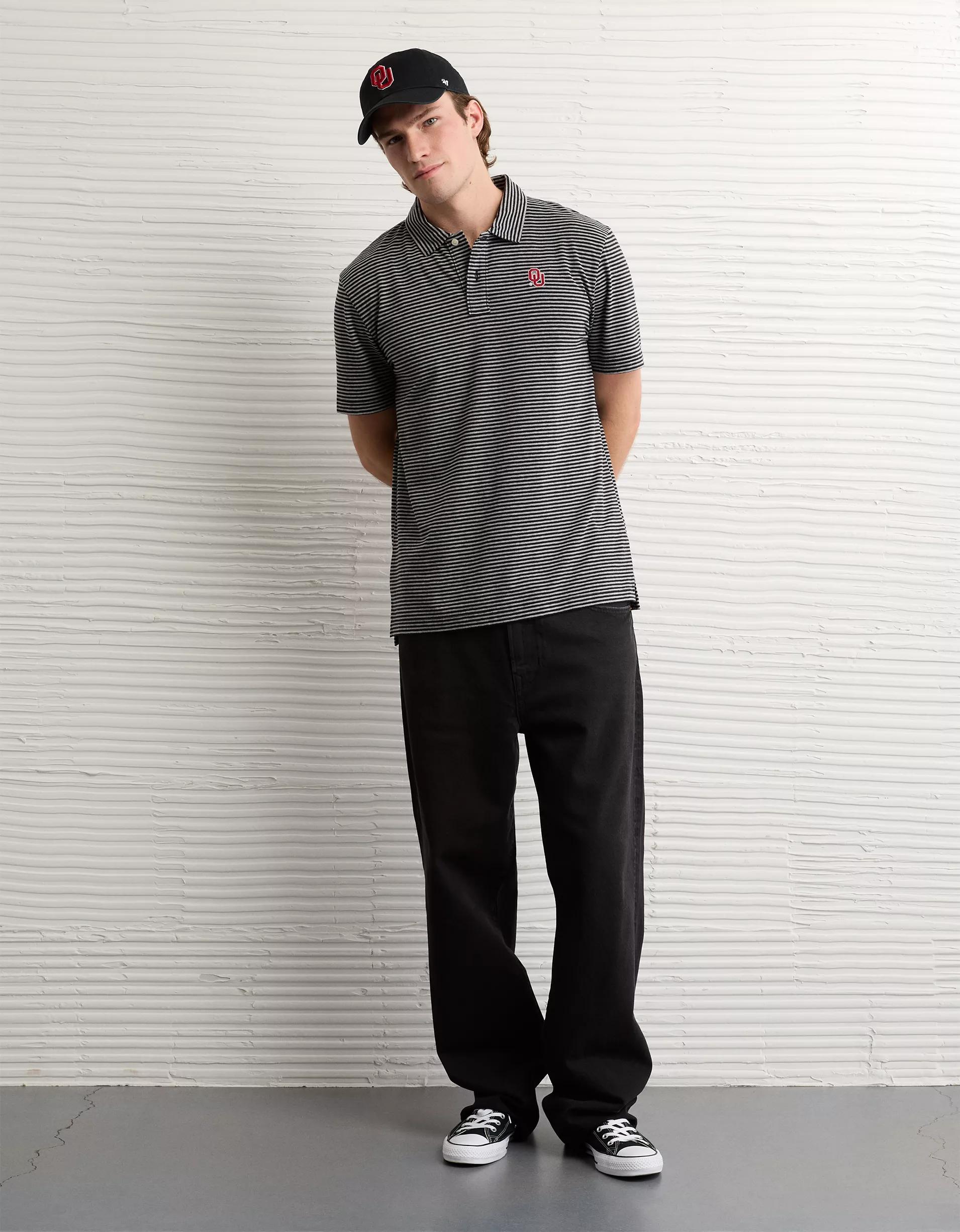 AE 24/7 Oklahoma Sooners Graphic Club Polo Shirt Product Image