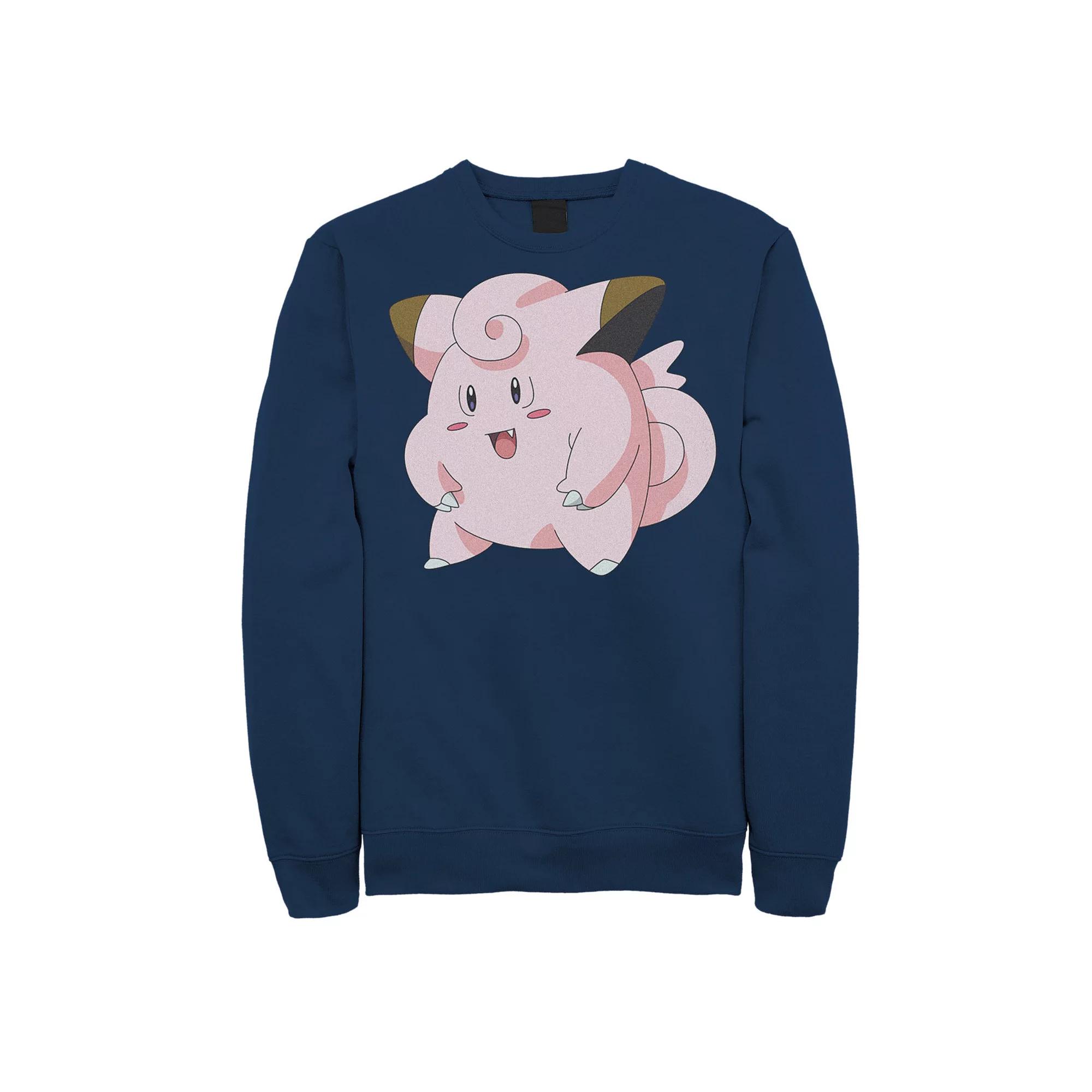 Big & Tall Pokemon Happy Pink Clefairy Profile Sweatshirt, Men's, Size: 3XB, Black Product Image