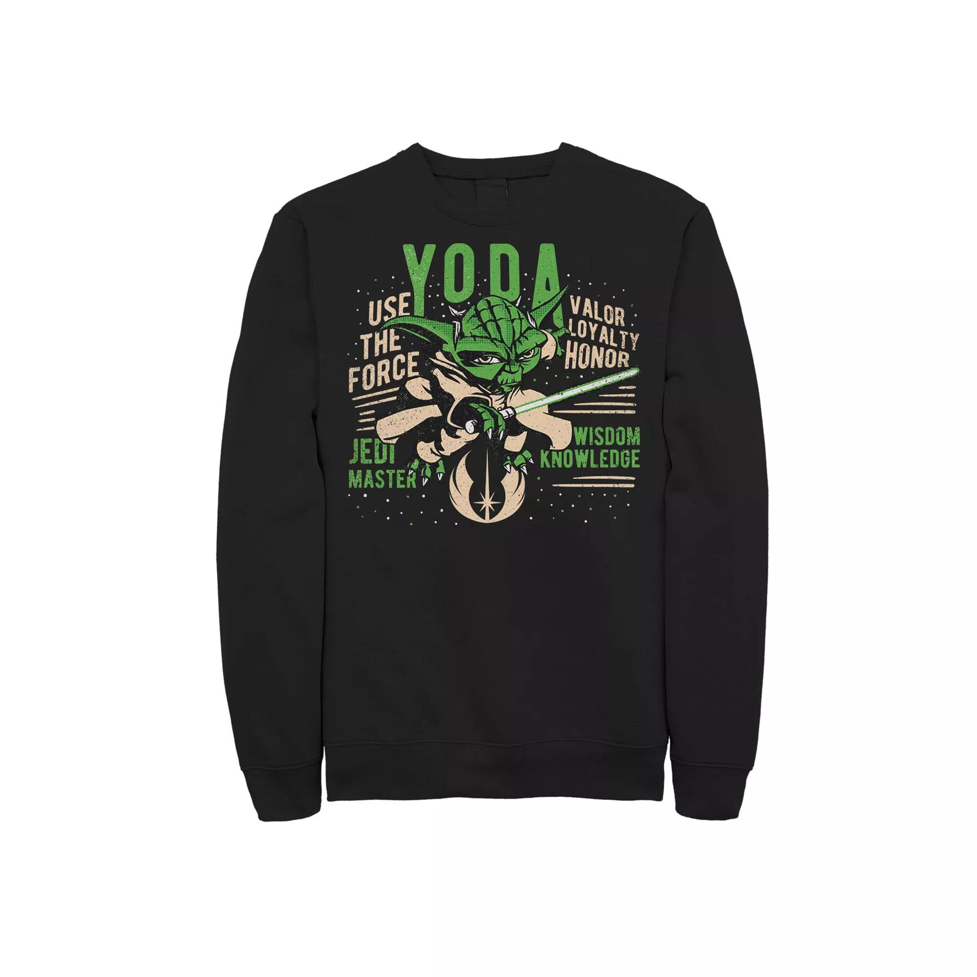 Men's Star Wars Clone Wars Yoda Jedi Master Portrait Sweatshirt,  Product Image