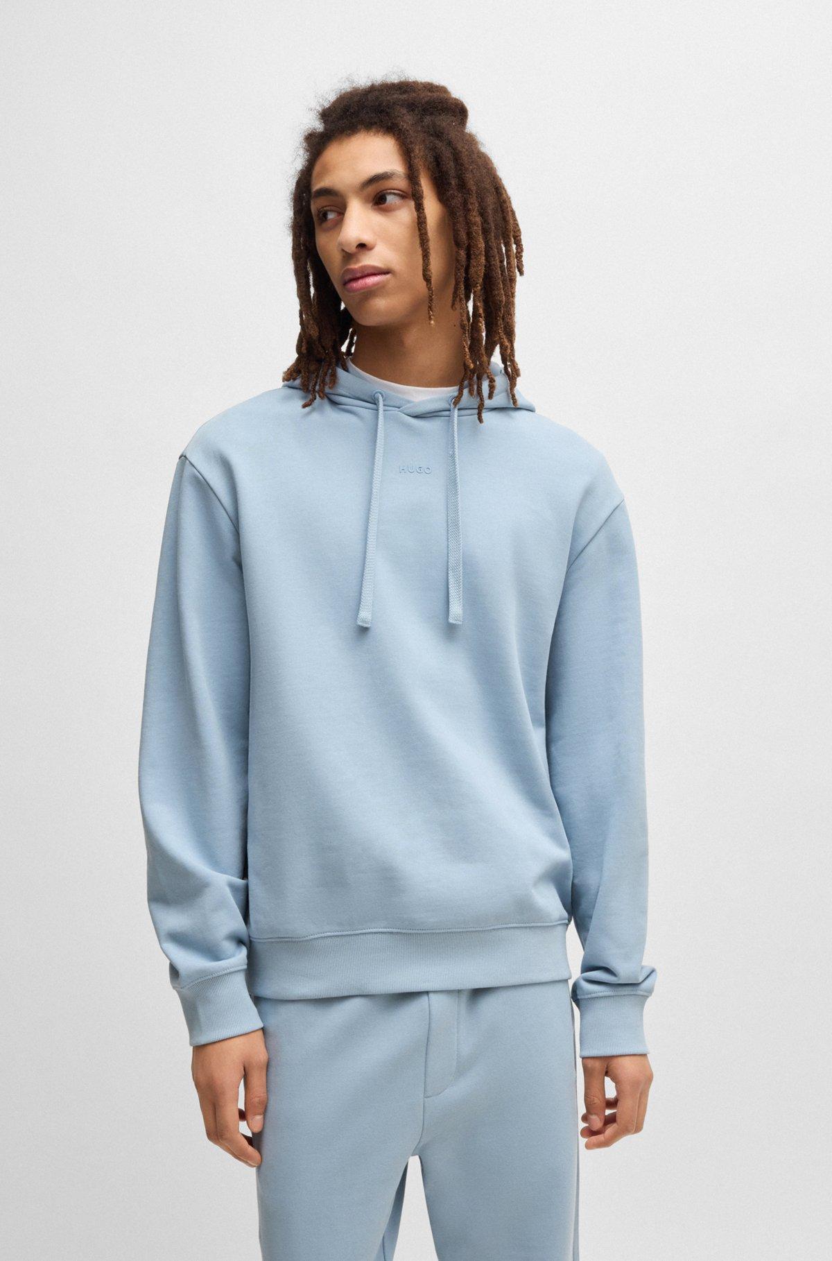 Cotton-terry relaxed-fit hoodie with logo print Product Image