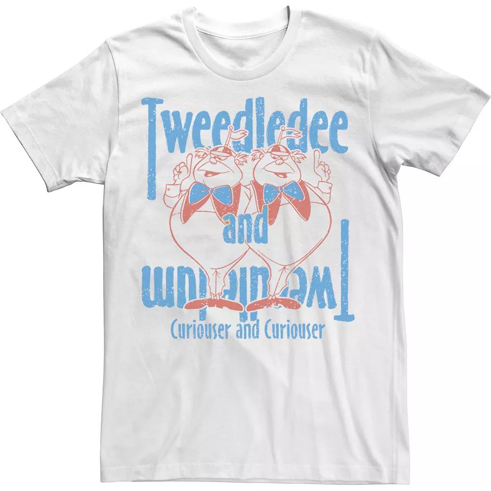 Disney's Alice In Wonderland Tweedledee & Tweedledum Poster Men's Tee, Size: 3XL, White Product Image