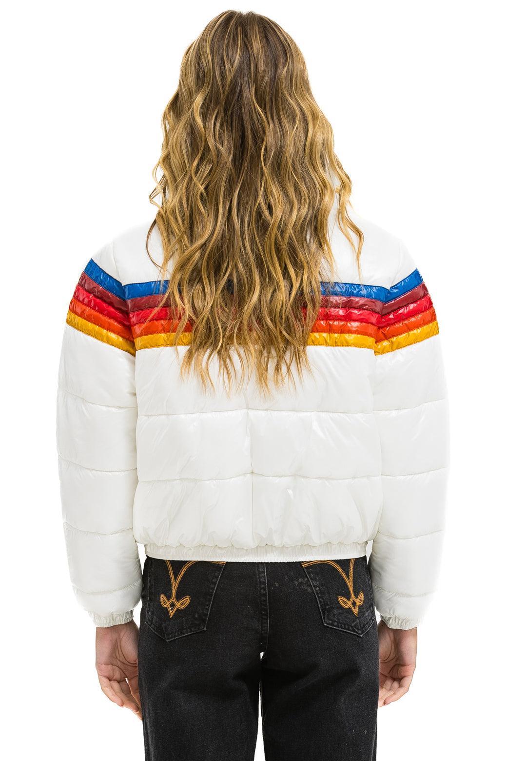5 STRIPE APRES JACKET - GLOSSY WHITE Female Product Image