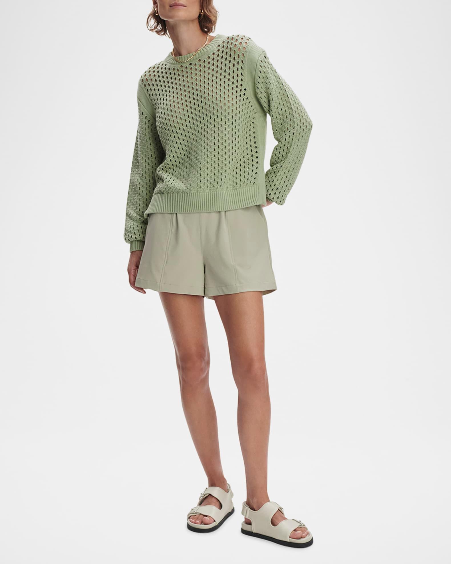 Hains Mesh-Knit Crewneck Pullover Product Image