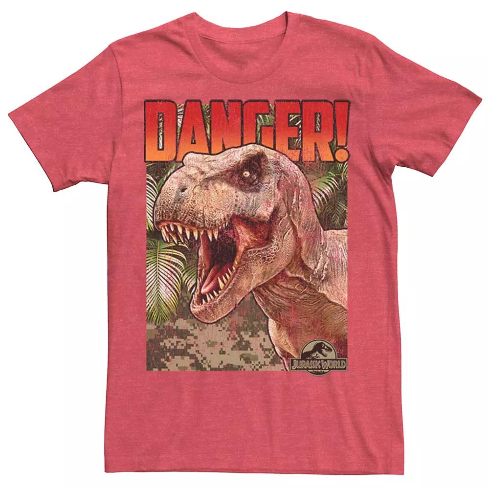 Men's Jurassic World Danger T-Rex Retro Poster Tee,  Product Image
