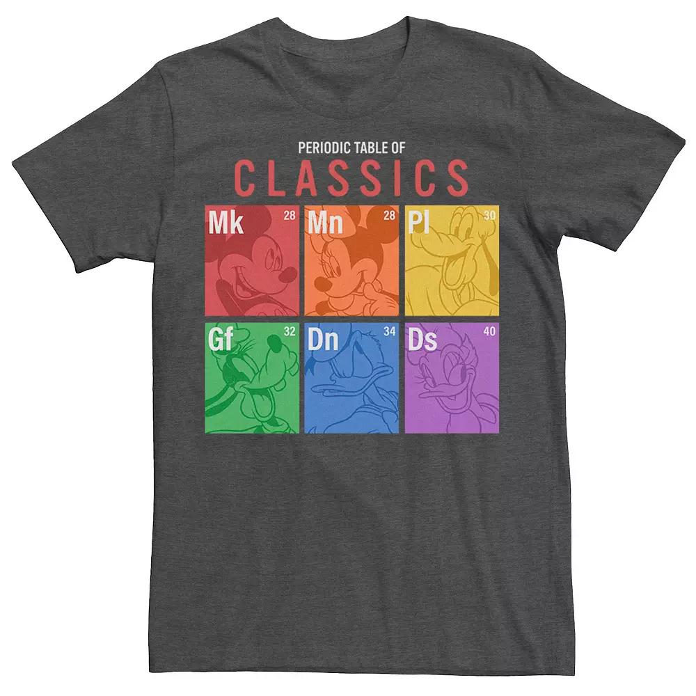 Disney's Mickey & Friends Periodic Square Colorful Panels Men's Tee,  Product Image