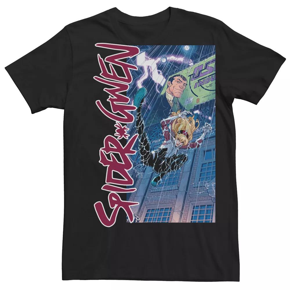 Men's Marvel Universe Spider Gwen Jumping Spider Graphic Tee, Size: XXL, Black Product Image