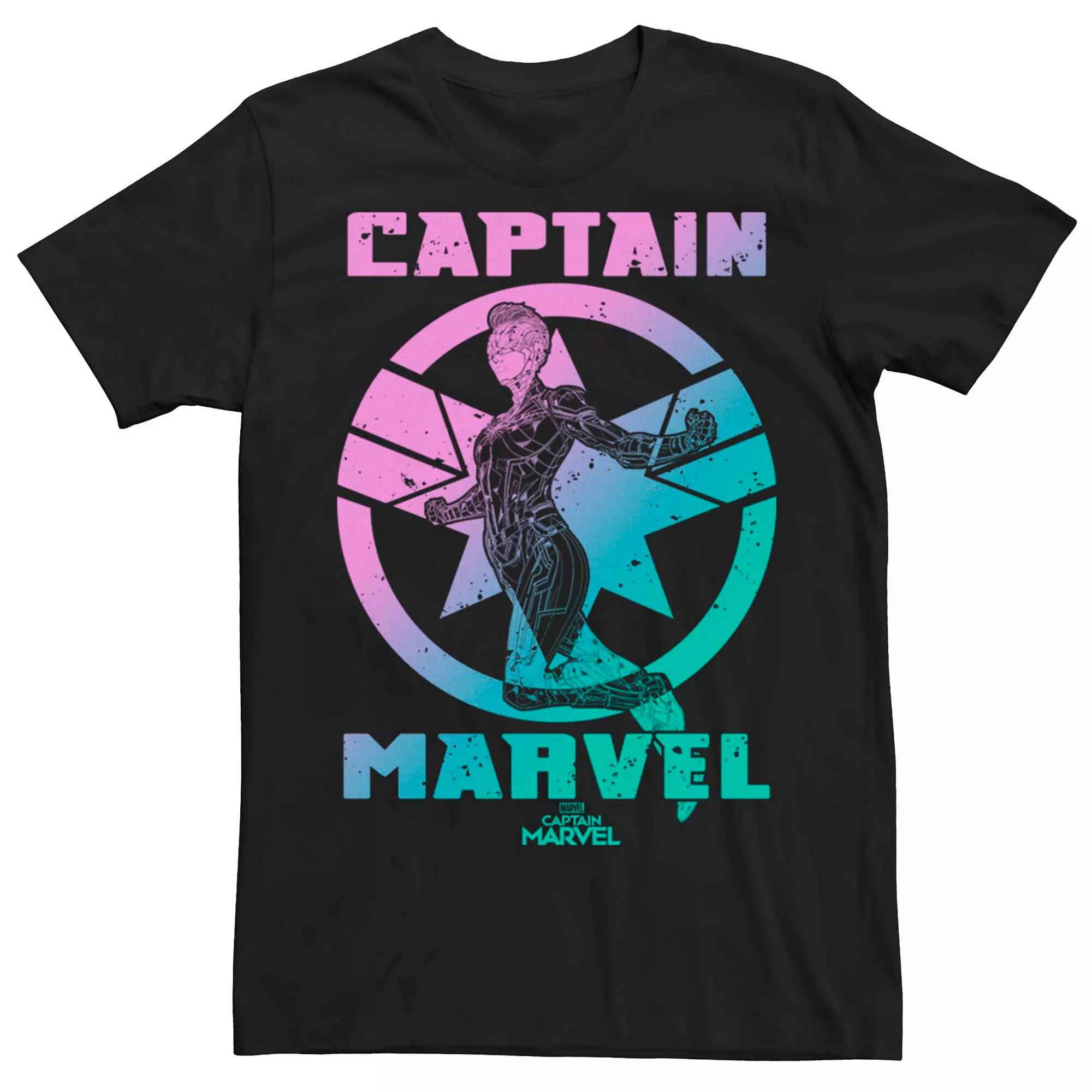 Men's Marvel Captain Marvel Gradient Logo Tee,  Product Image