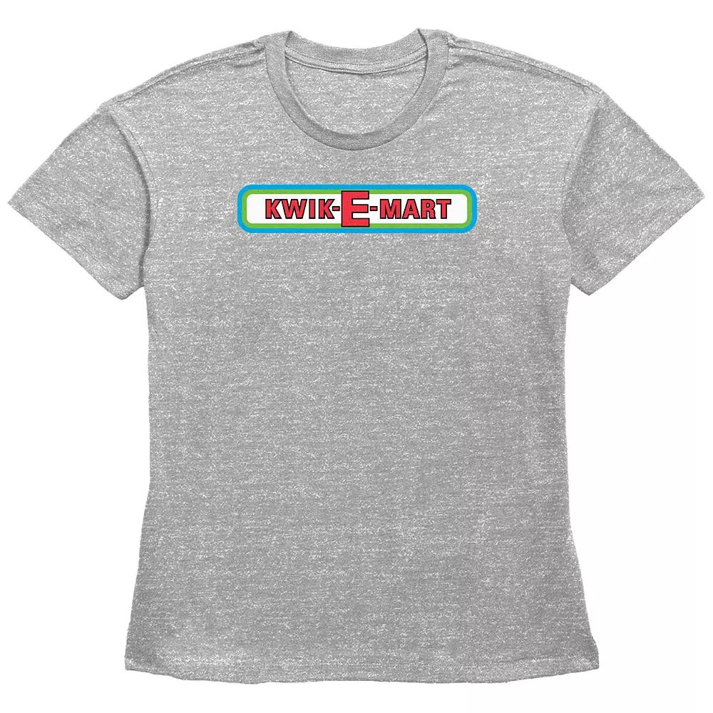 Women's The Simpsons Kwik-E-Mart Basic Fit Graphic Tee, Girl's, Size: XXL, Grey Gray Product Image