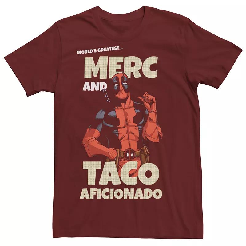 Mens Marvel Comics Deadpool Taco Aficionado Tee Red Product Image