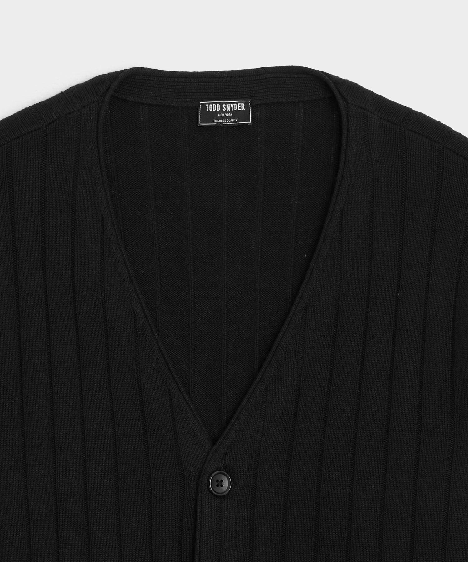 Relaxed Linen-Cotton Ribbed Cardigan Product Image