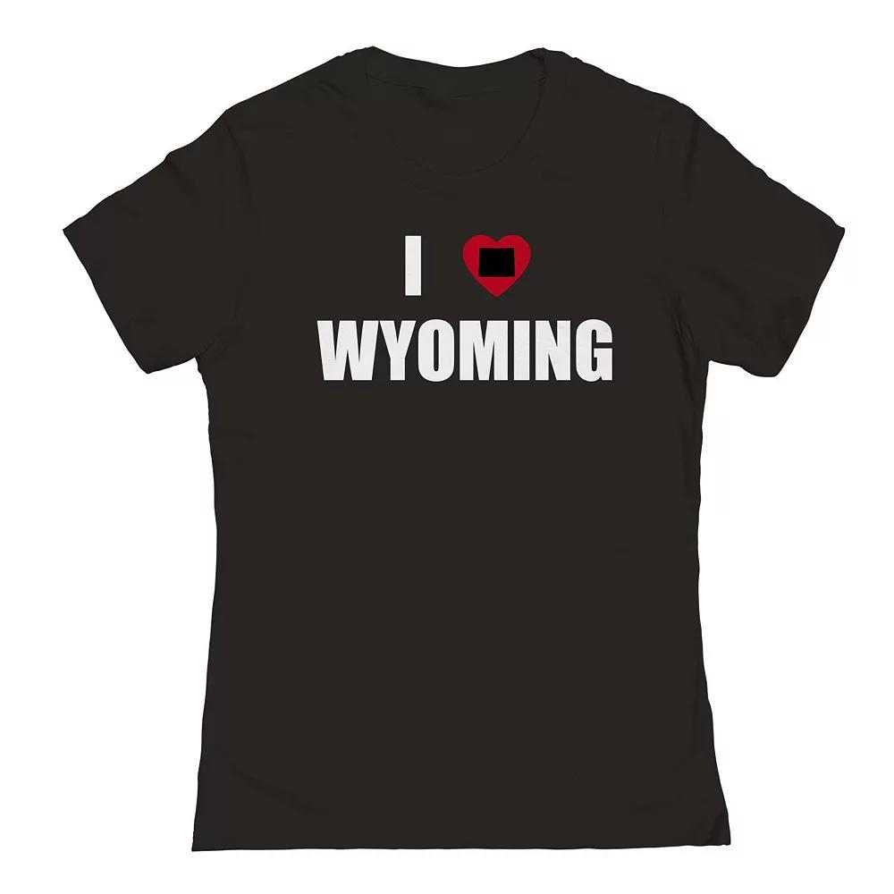 Junior's I Heart Wyoming Graphic Tee, Women's,  Product Image