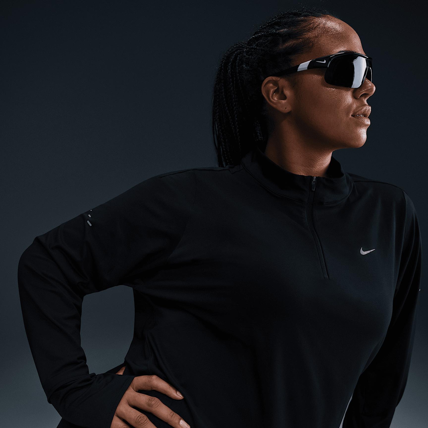 Nike Womens Swift Dri-FIT UV 1/4-Zip Running Top (Plus Size) | HQ0501-010 Product Image