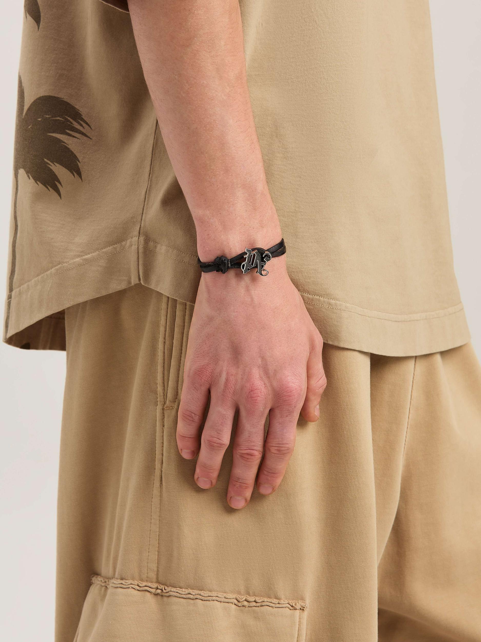 MONOGRAM LEA CORD BRACELET BLACK - SILVE Product Image