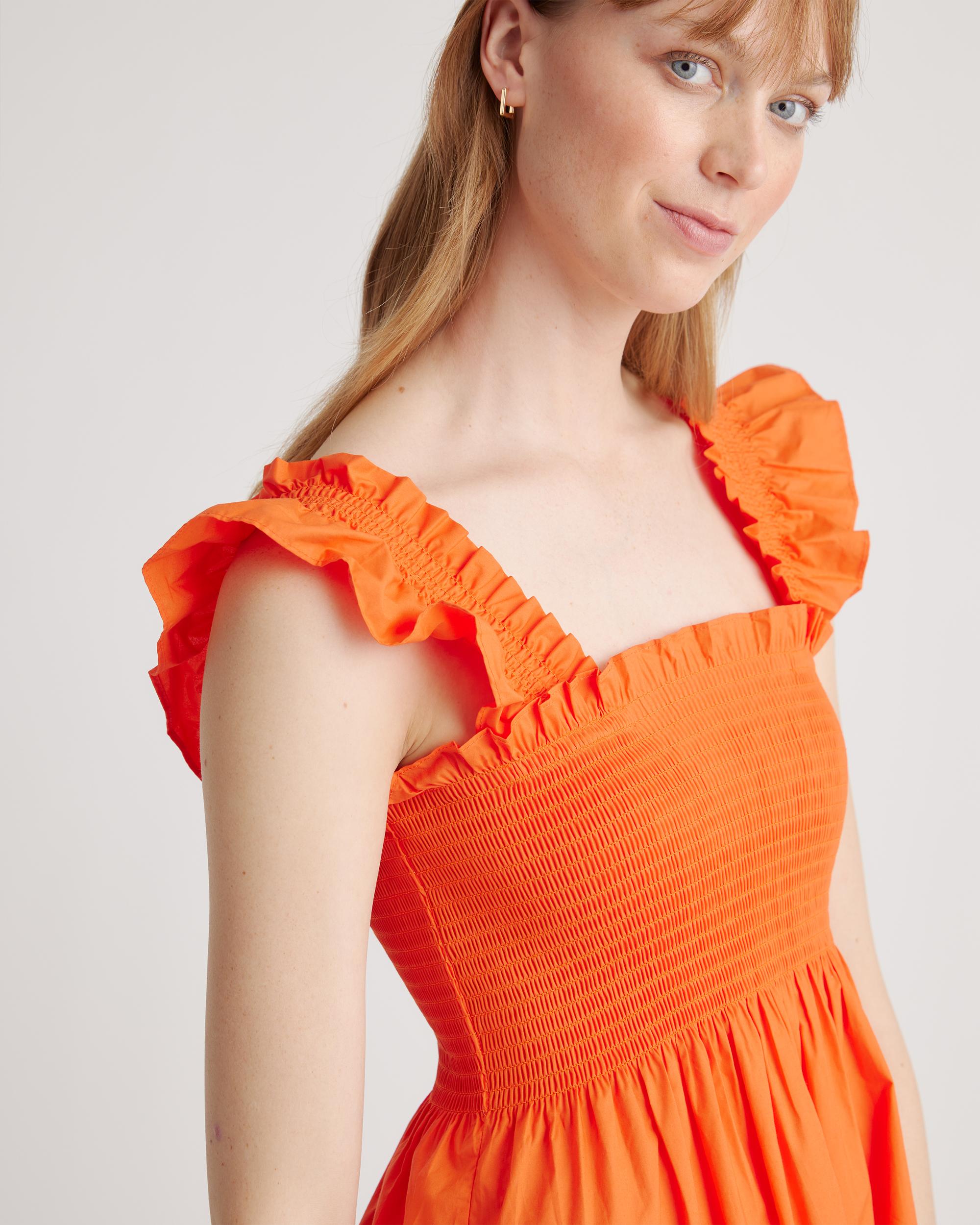 Quince | Women's Smocked Mini Dress Organic Cotton Product Image