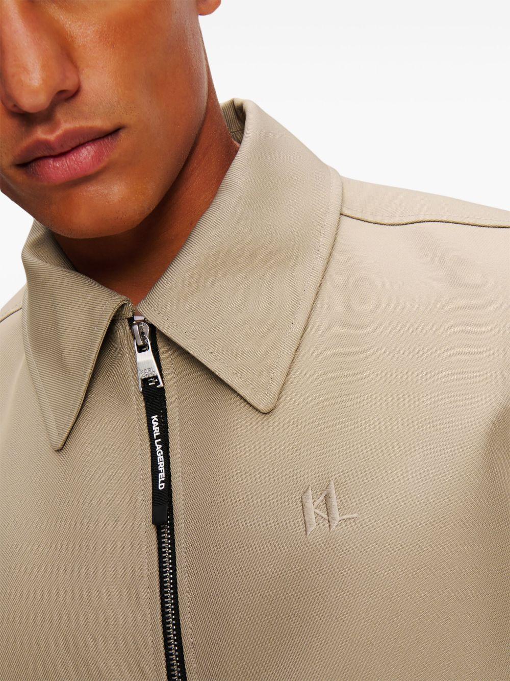 logo-embroidered bomber jacket  Product Image