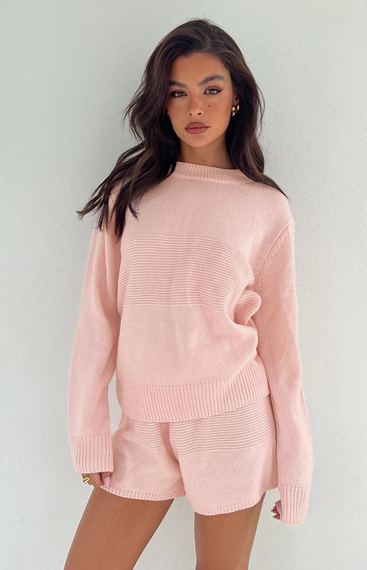 Winslee Pink Long Sleeve Knit Top Product Image