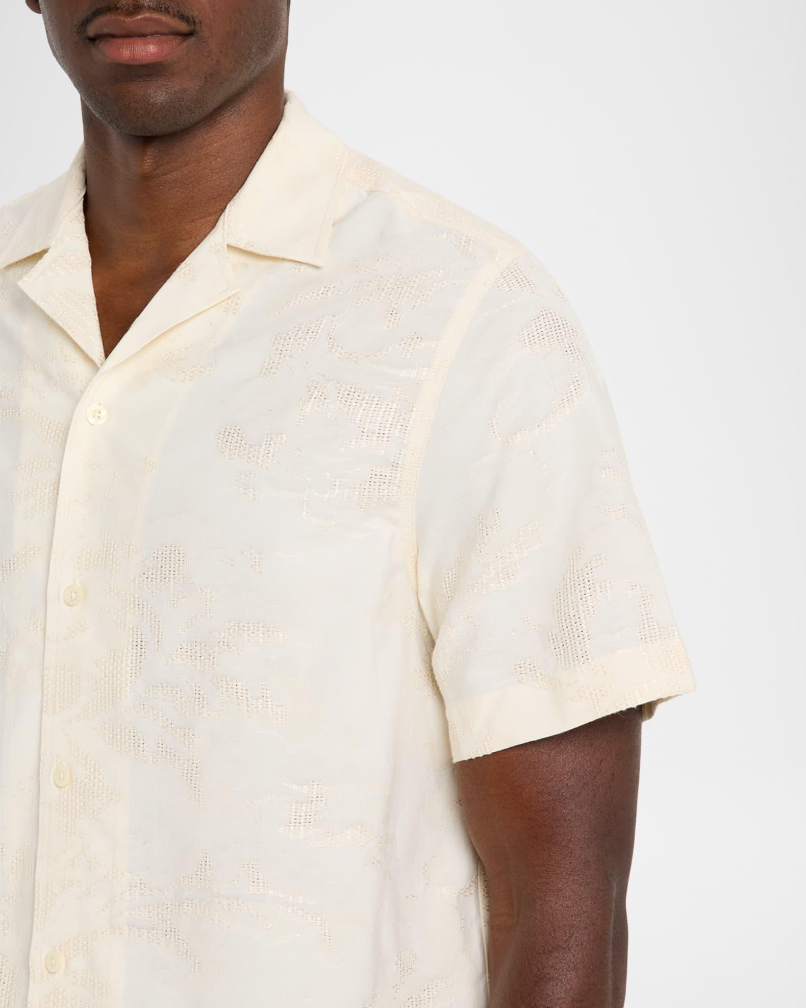 Men's Franca Raffia Jacquard Camp Shirt Product Image