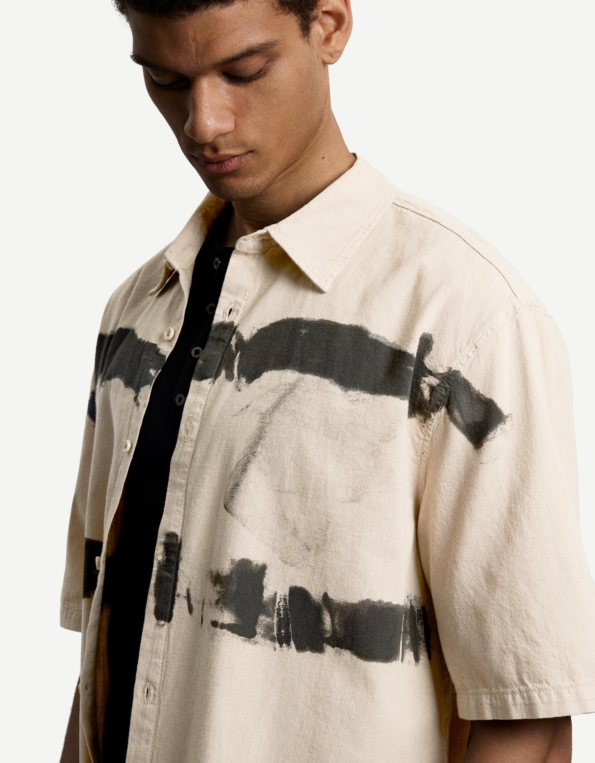 Boxy short sleeve tie-dye shirt Product Image